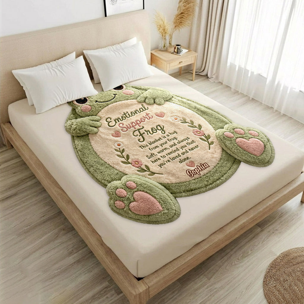 Emitional Support Animals - Personalized Self Love Shaped Fleece Blanket