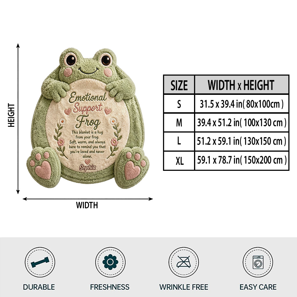 Emitional Support Animals - Personalized Self Love Shaped Fleece Blanket