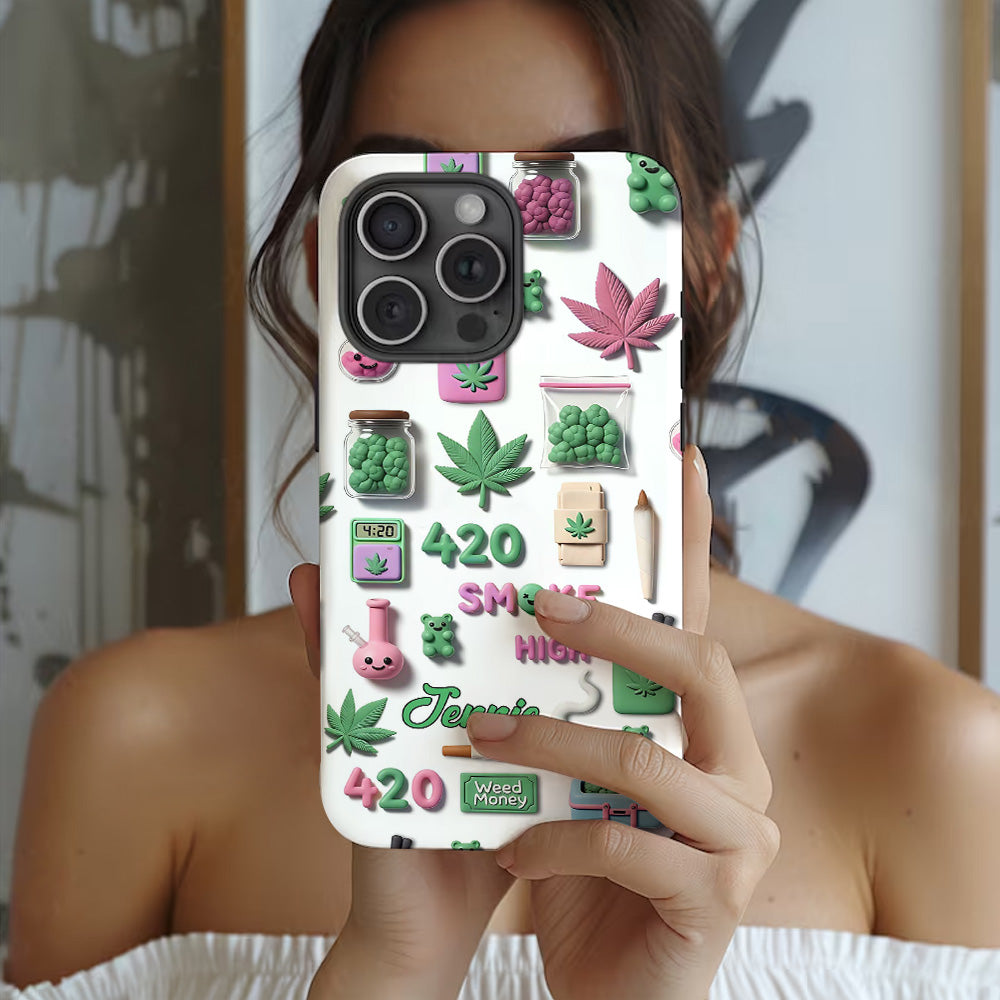 Stoner Chic - Personalized Weed Full Print Phone Case