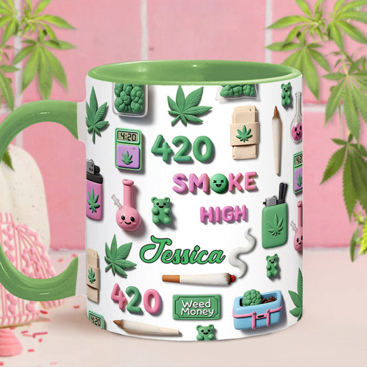 Mug personnalisé « Stoner Chic » avec accent cannabis