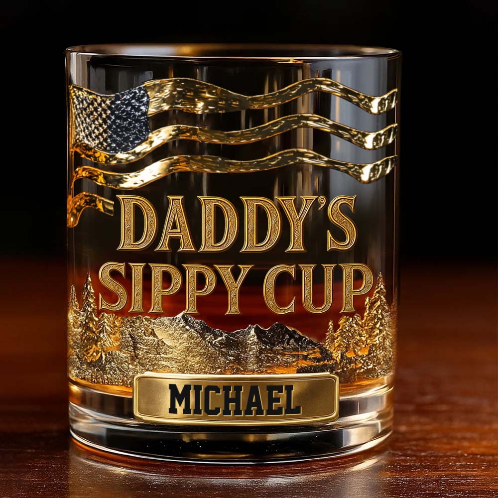 Daddy's Sippy Cup - Personalized Father Whiskey Glass