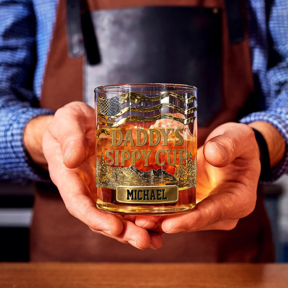 Daddy's Sippy Cup - Personalized Father Whiskey Glass