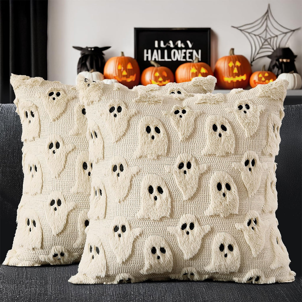 Ghost Tufted Pillow Cover