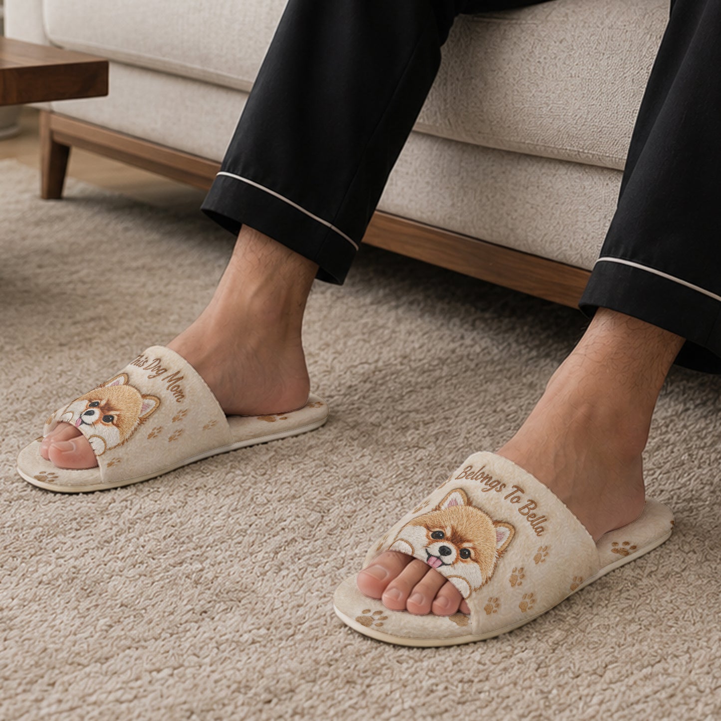 Chaussons Personnalisés pour Animaux - Chaussons Ouverts Personnalisés