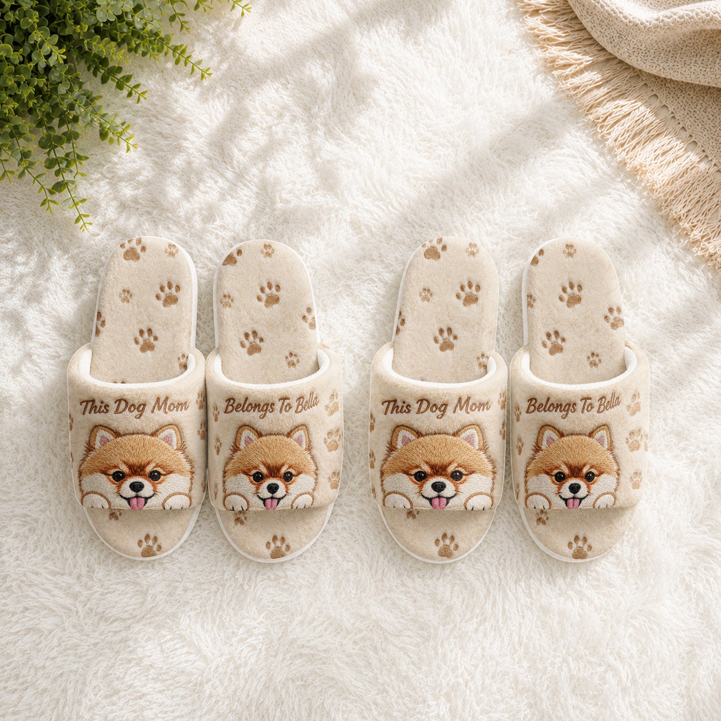 Chaussons Personnalisés pour Animaux - Chaussons Ouverts Personnalisés