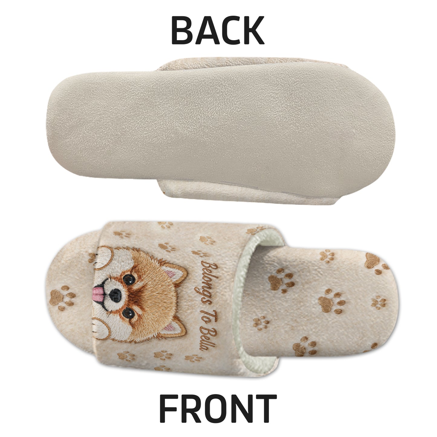 Chaussons Personnalisés pour Animaux - Chaussons Ouverts Personnalisés