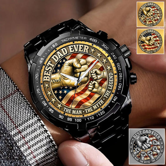 Meilleur Papa - Montre Personnalisée pour Père