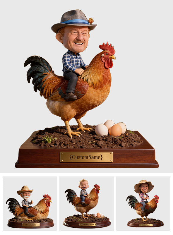 Idée cadeau pour les amoureux de la ferme, des poules et de la vie à la ferme : plaque acrylique personnalisée en forme de poule.