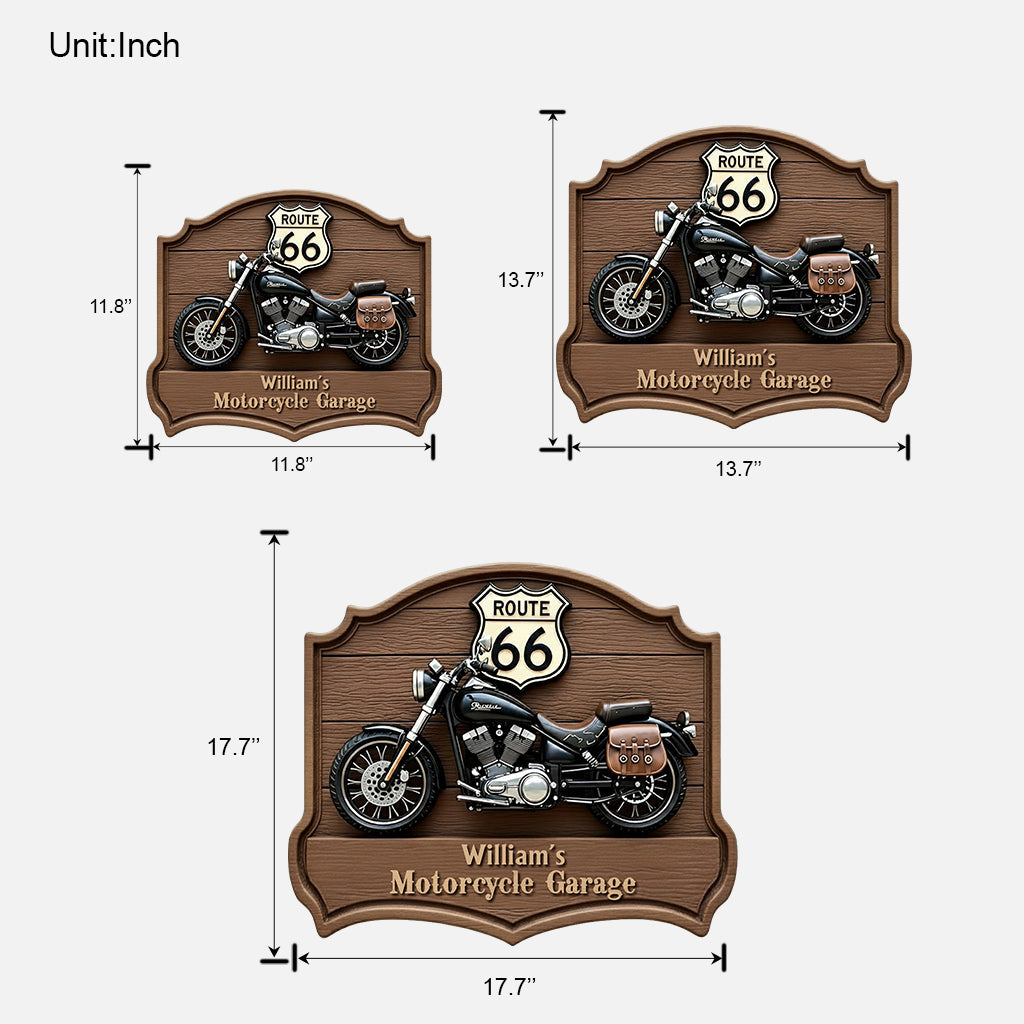 Moto - Panneau en bois personnalisé pour motards