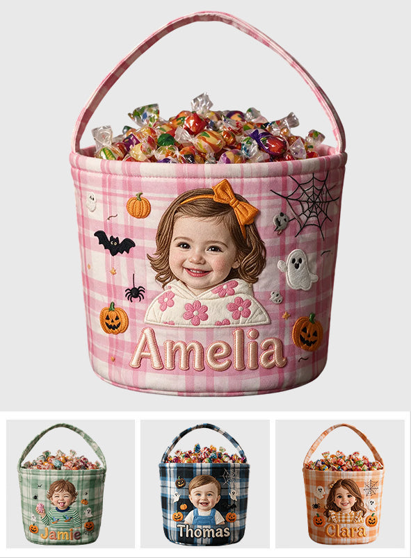 Halloween Trick-or-Treat - Personalized Kid Canvas Bucket Bag