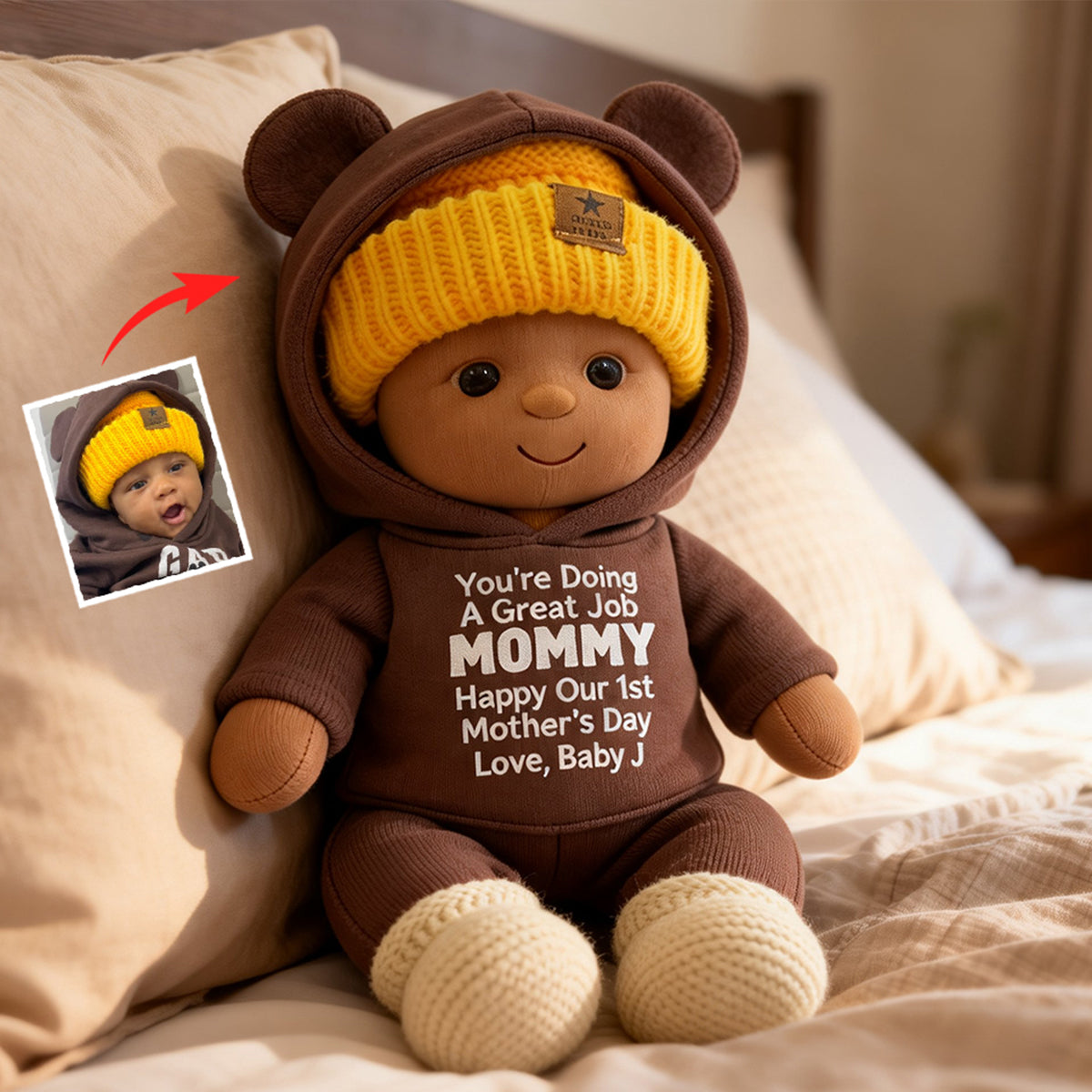 You're Doing A Great Job Mommy - Personalized Mother Premium Faux Fur Pillow