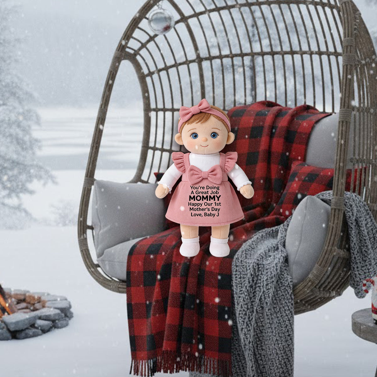 You're Doing A Great Job Mommy - Personalized Mother Premium Faux Fur Pillow