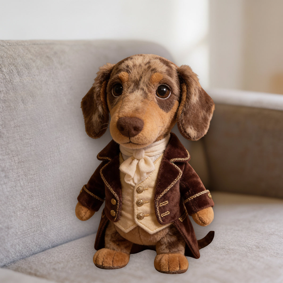 Renaissance Royal Pet Dog Cat Custom Photo - Personalized Dog Premium Faux Fur Pillow