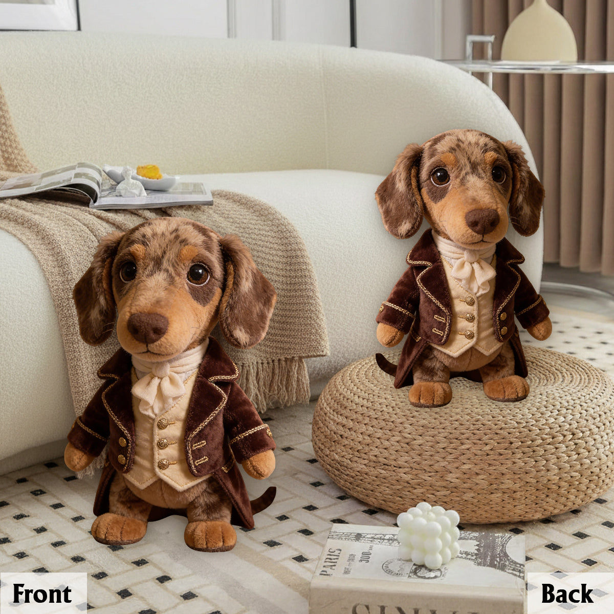 Renaissance Royal Pet Dog Cat Custom Photo - Personalized Dog Premium Faux Fur Pillow