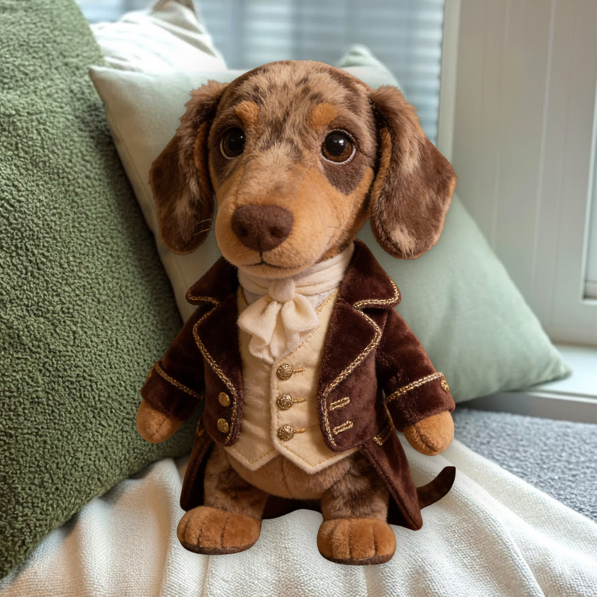 Renaissance Royal Pet Dog Cat Custom Photo - Personalized Dog Premium Faux Fur Pillow