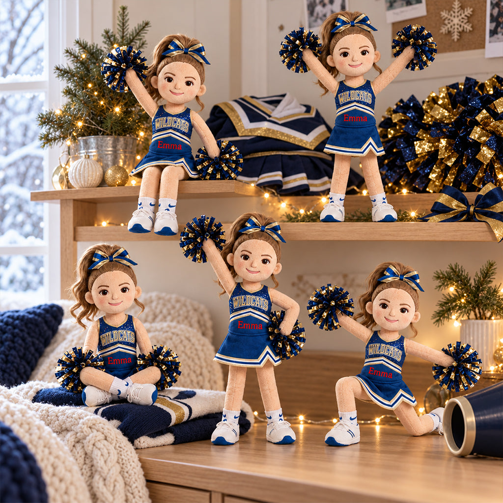 Poupée en Peluche Personnalisée pour Filles Cheerleading