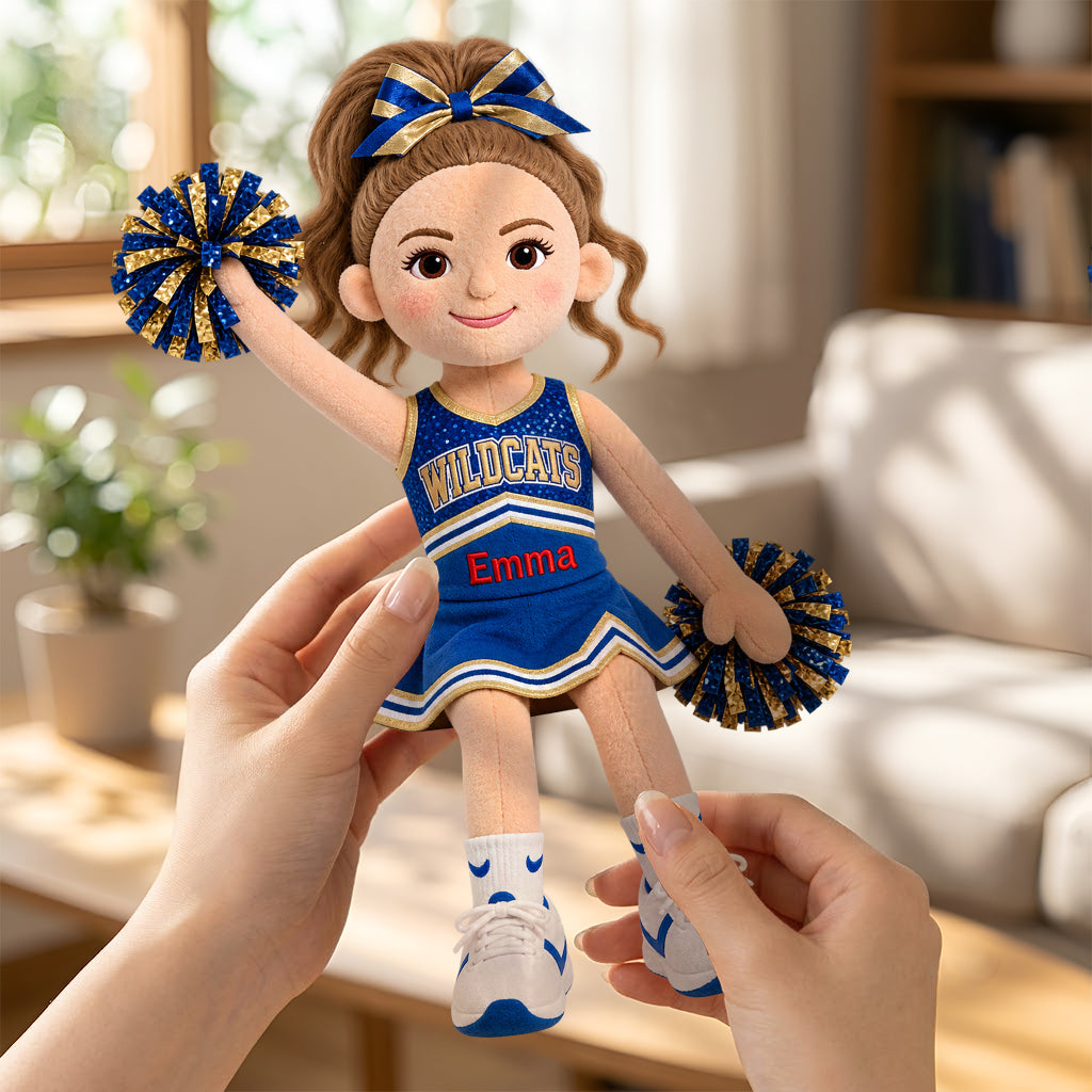 Poupée en Peluche Personnalisée pour Filles Cheerleading