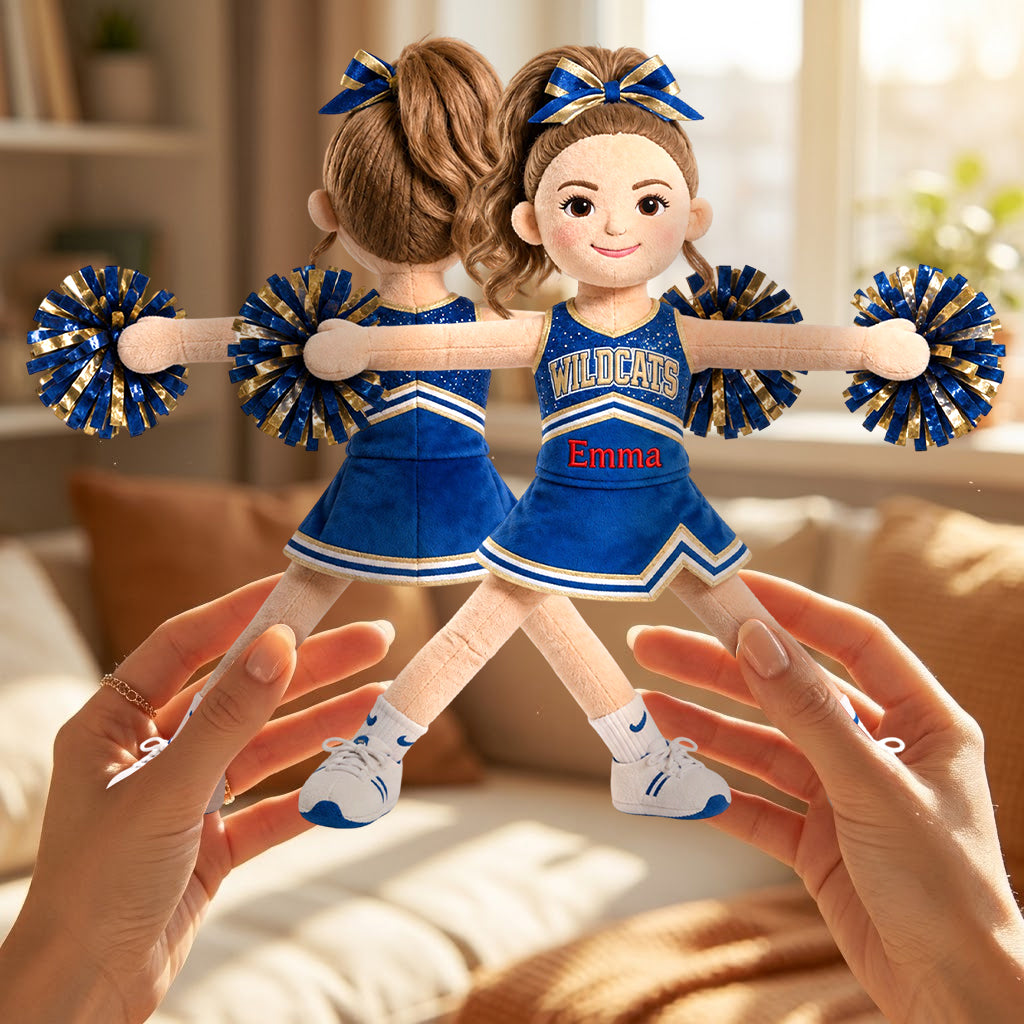 Poupée en Peluche Personnalisée pour Filles Cheerleading