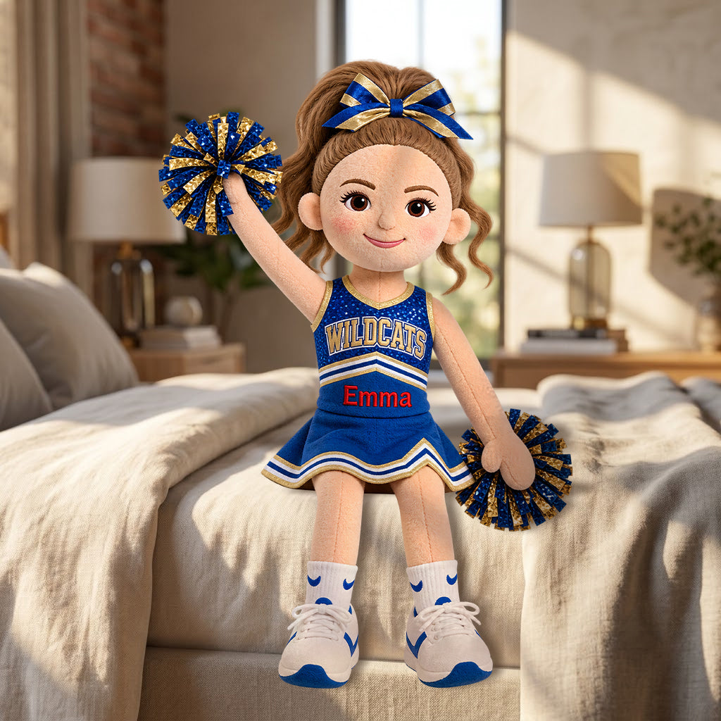 Poupée en Peluche Personnalisée pour Filles Cheerleading
