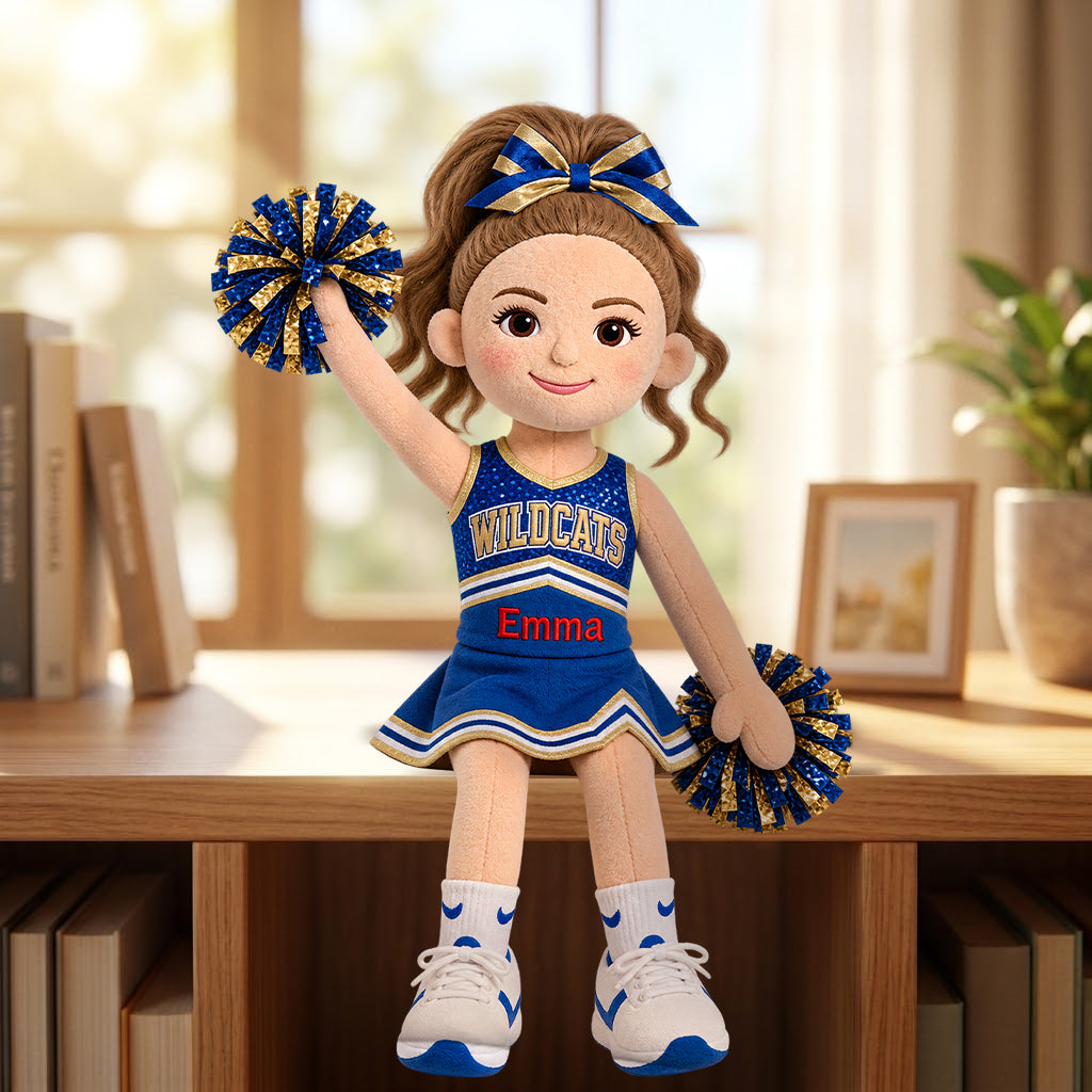 Poupée en Peluche Personnalisée pour Filles Cheerleading