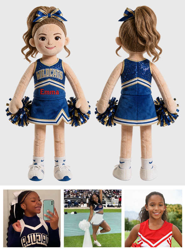 Poupée en Peluche Personnalisée pour Filles Cheerleading