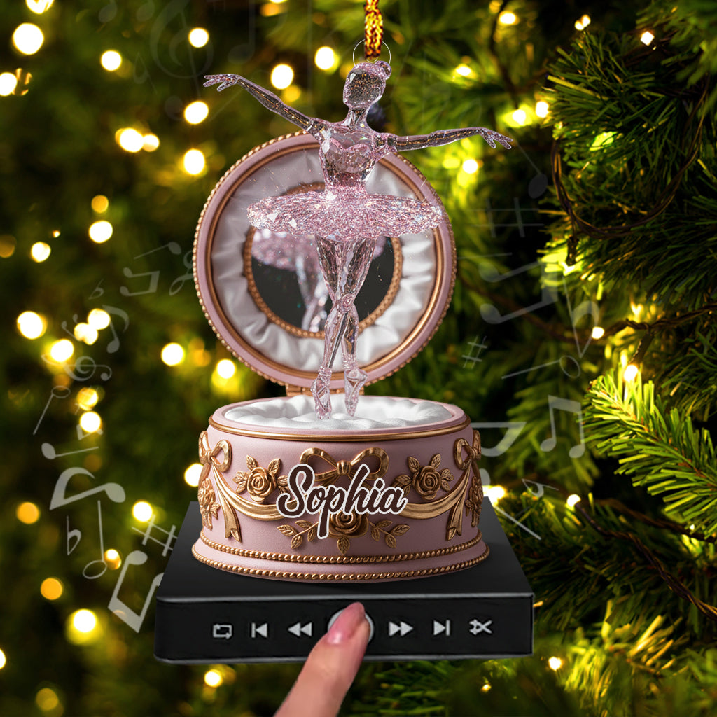 Beautifull Ballerina - Personalized Ballet Music Ornament