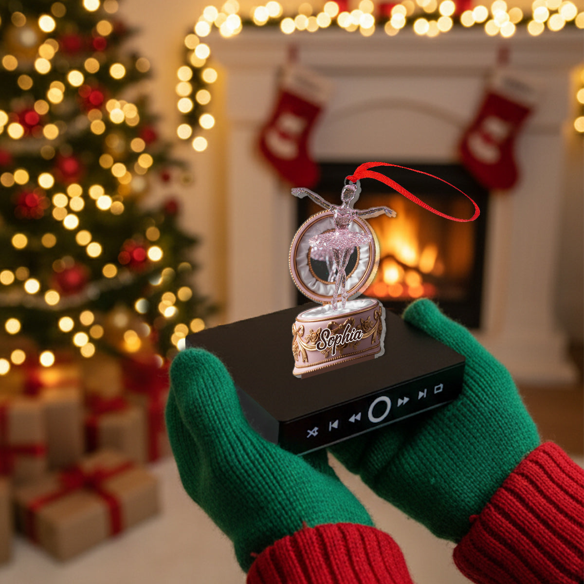 Beautifull Ballerina - Personalized Ballet Music Ornament