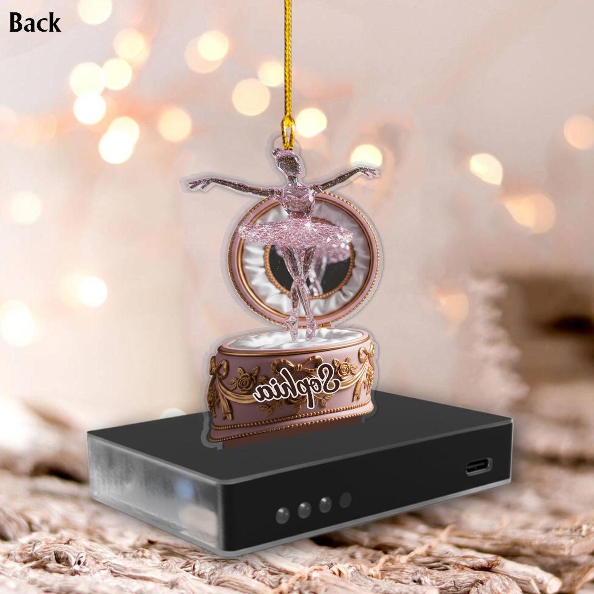 Beautifull Ballerina - Personalized Ballet Music Ornament