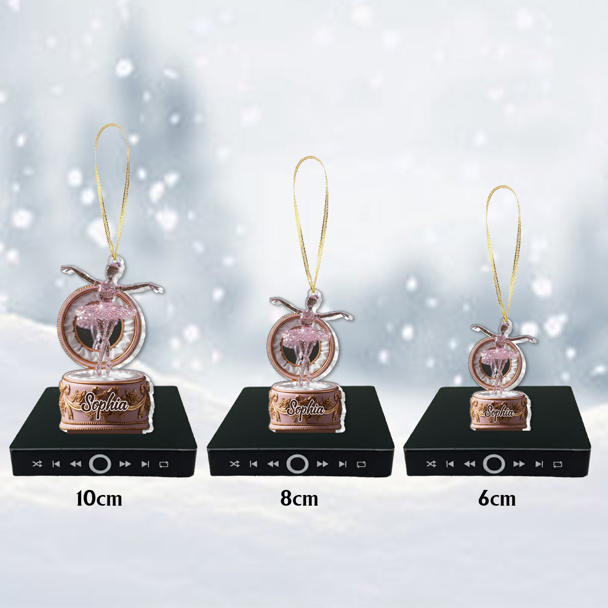 Beautifull Ballerina - Personalized Ballet Music Ornament