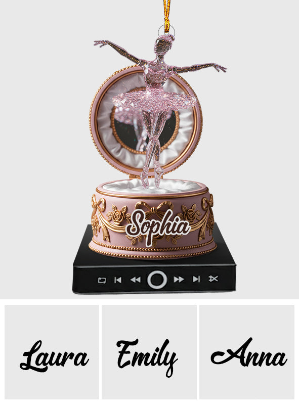 Beautifull Ballerina - Personalized Ballet Music Ornament