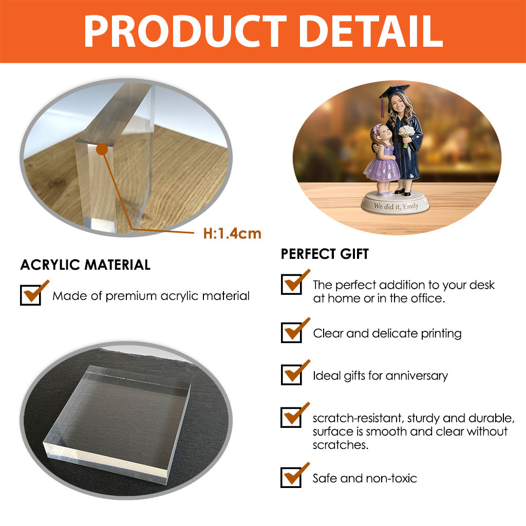N'importe quelle photo dont vous êtes fier - Plaque acrylique personnalisée pour remise de diplôme.