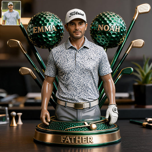 Plaque Acrylique Personnalisée Meilleur Papa/Papi - Golf Personnalisé