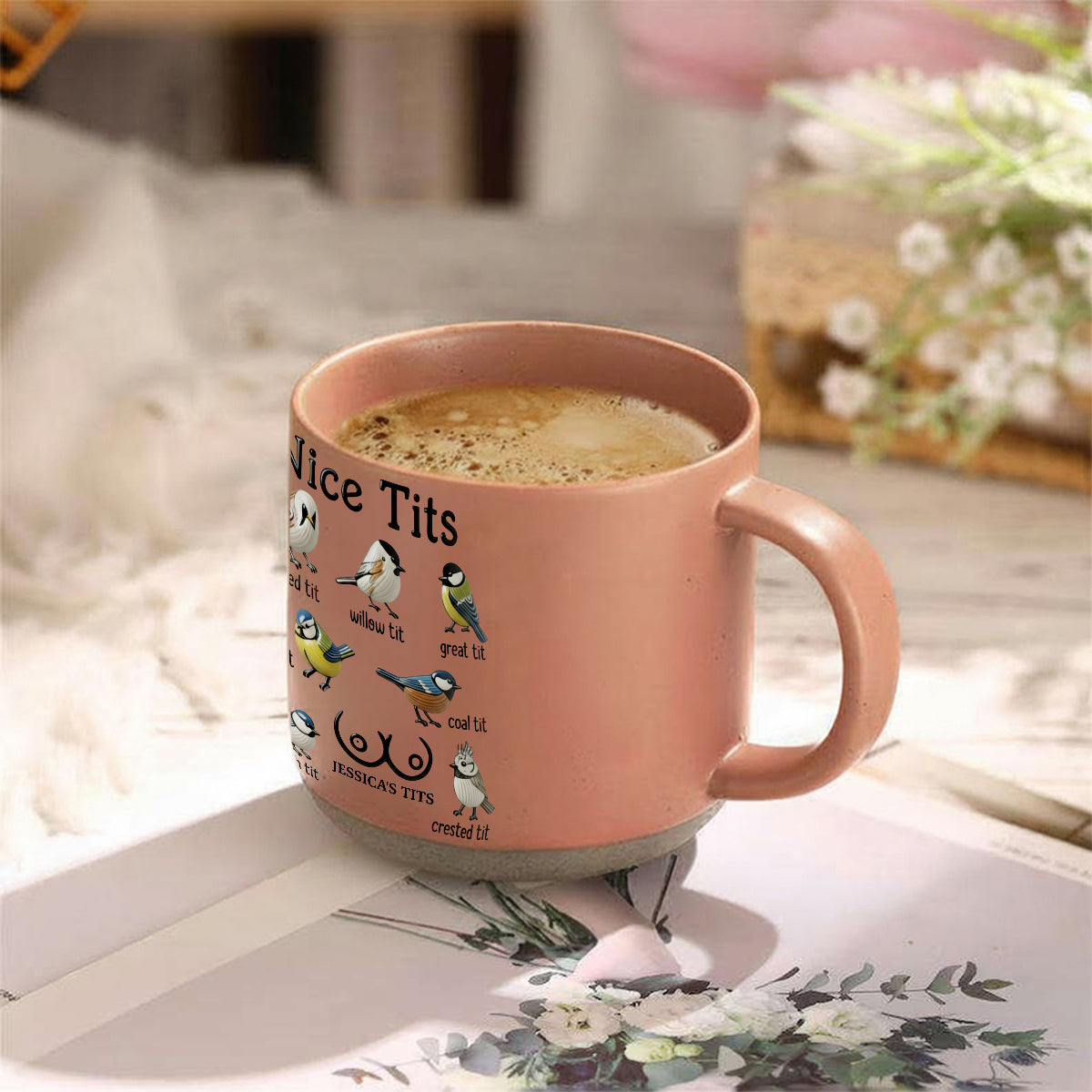 Jolis seins - Mug en céramique personnalisé pour couple imprimé