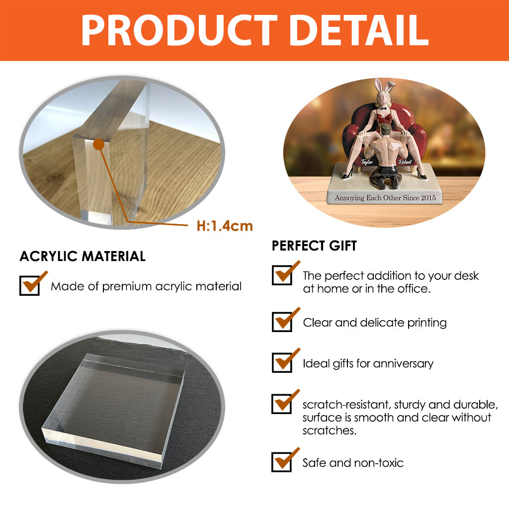 C'est à moi - Plaque acrylique personnalisée pour couple