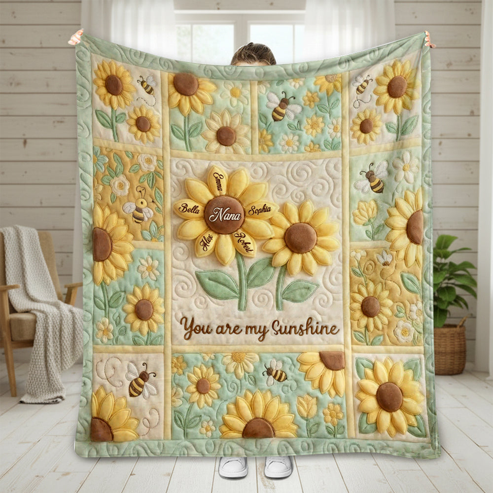 You Are My Sunshine - Personalized Grandma Blanket