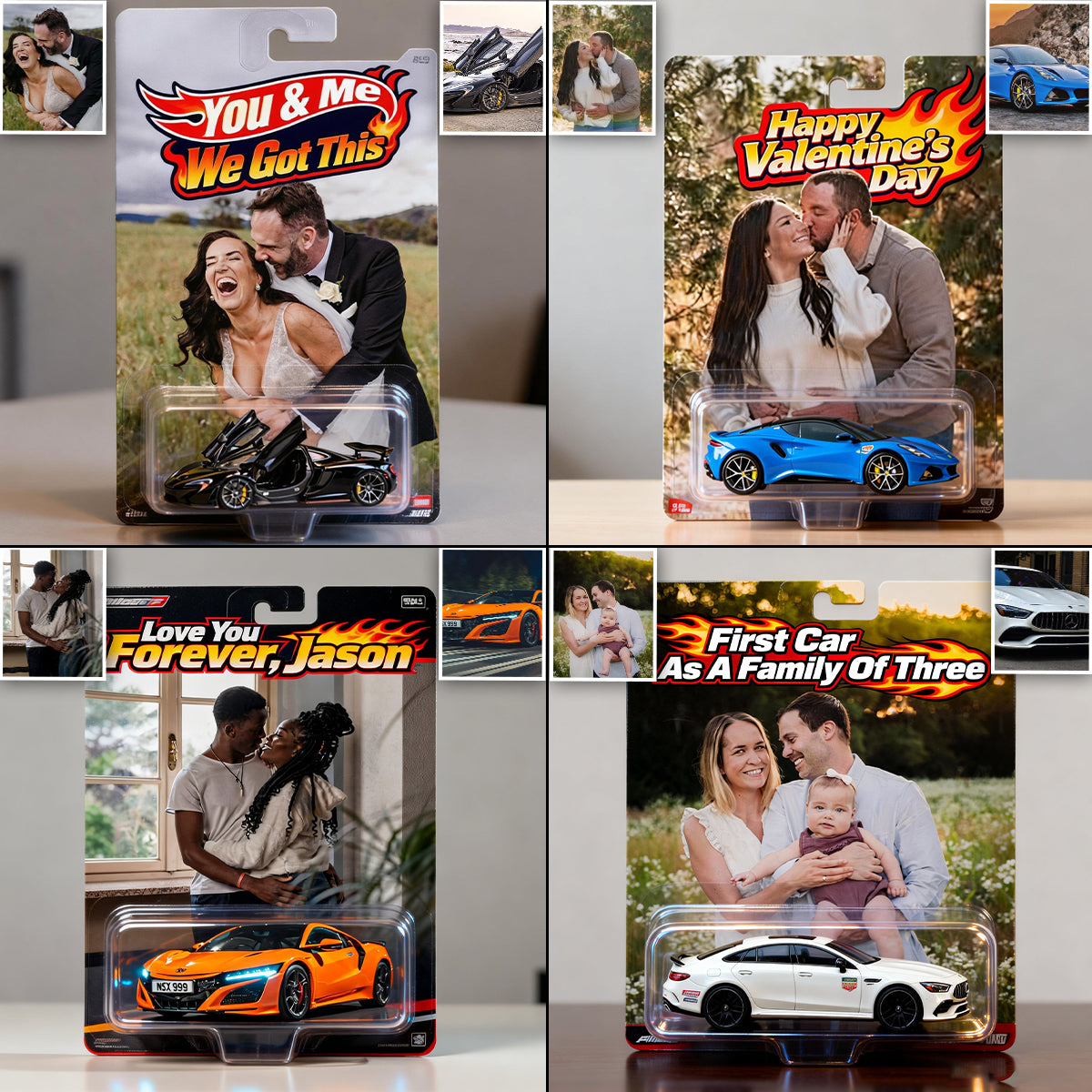 Cadeaux pour couples amoureux - Plaque acrylique personnalisée en forme de couple