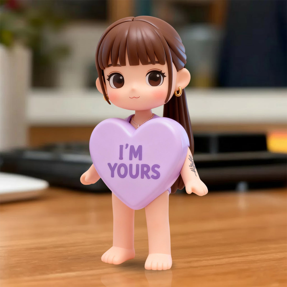 Bonbons en forme de cœur avec photo personnalisée - Figurine 3D personnalisée pour couple