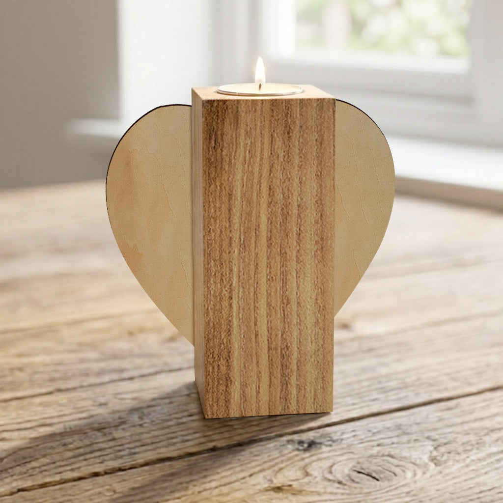 Light Me - Personalized Spicy Couple Custom Shape Wooden Candle Holder