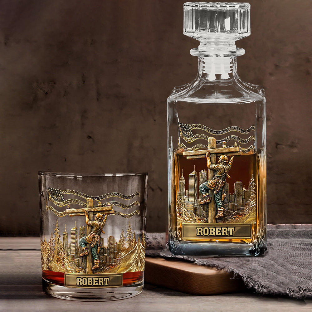Verre à whisky personnalisé « Lineman Legacy Glass » – Verre à whisky « Lineman Legacy Glass »
