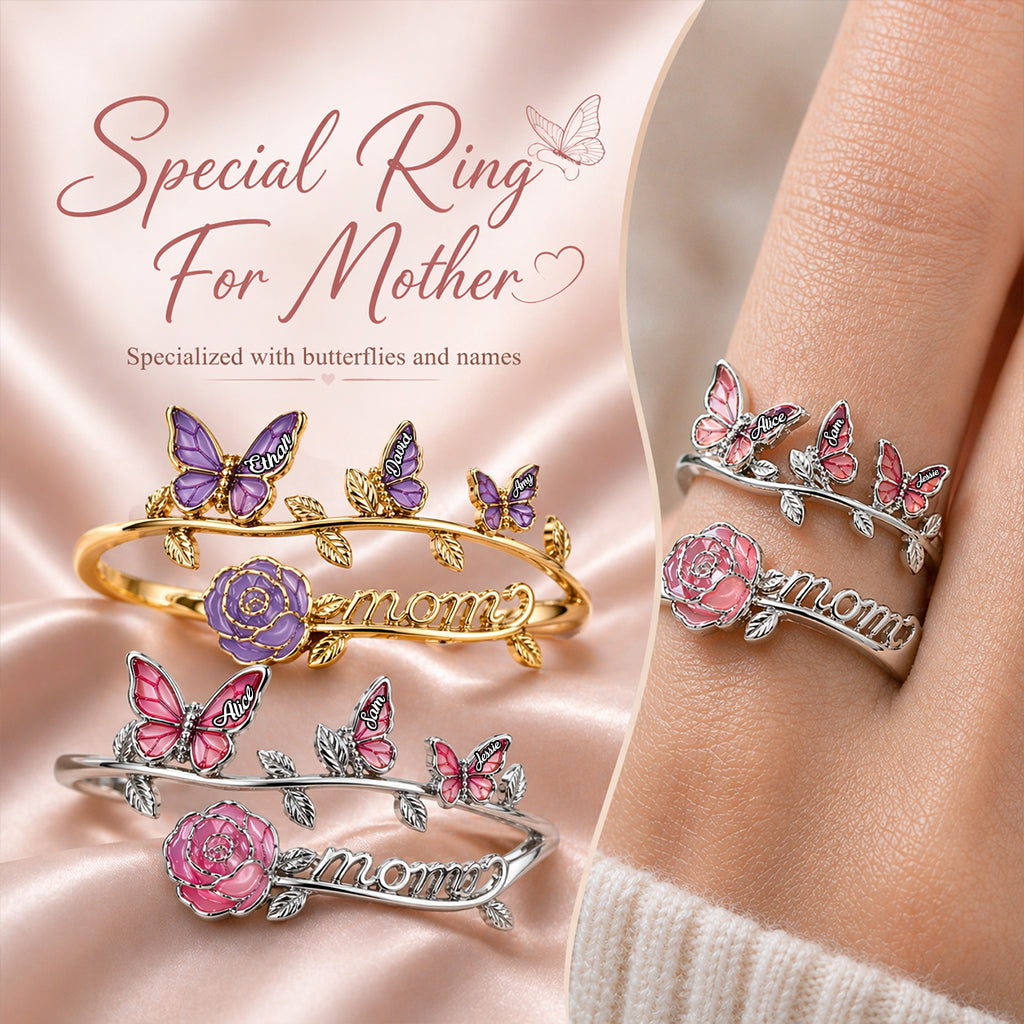 Cadeau Maman Magnifique - Bague Ajustable Personnalisée