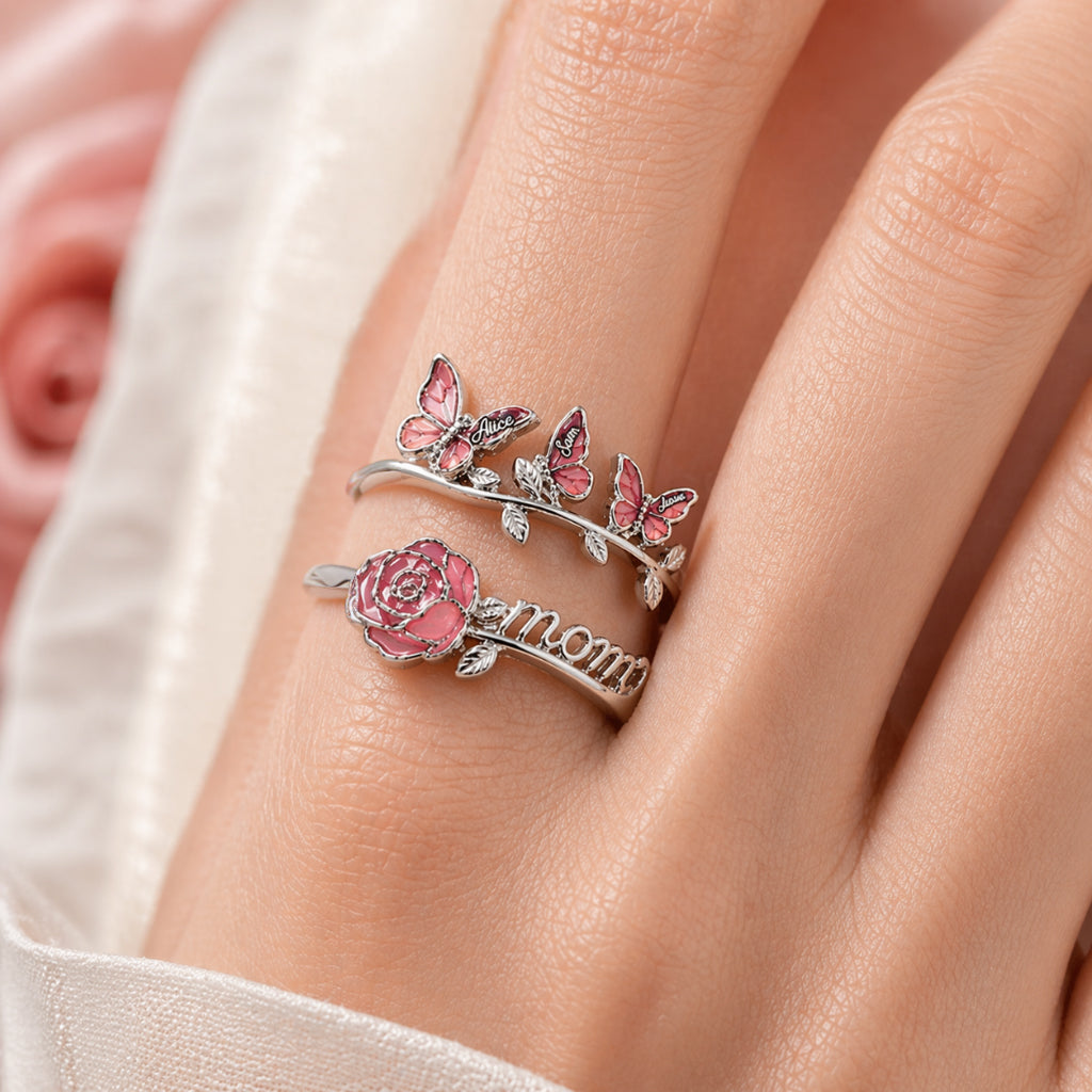 Cadeau Maman Magnifique - Bague Ajustable Personnalisée