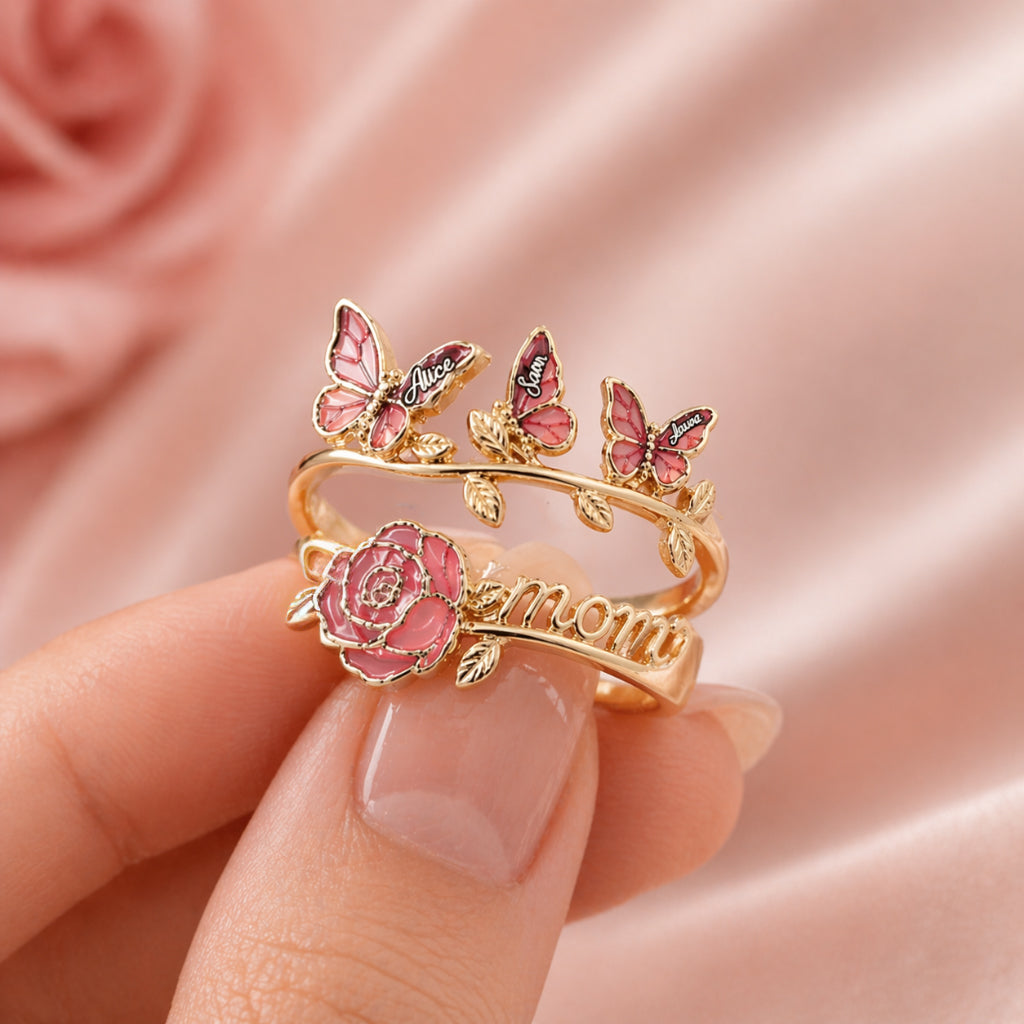 Cadeau Maman Magnifique - Bague Ajustable Personnalisée