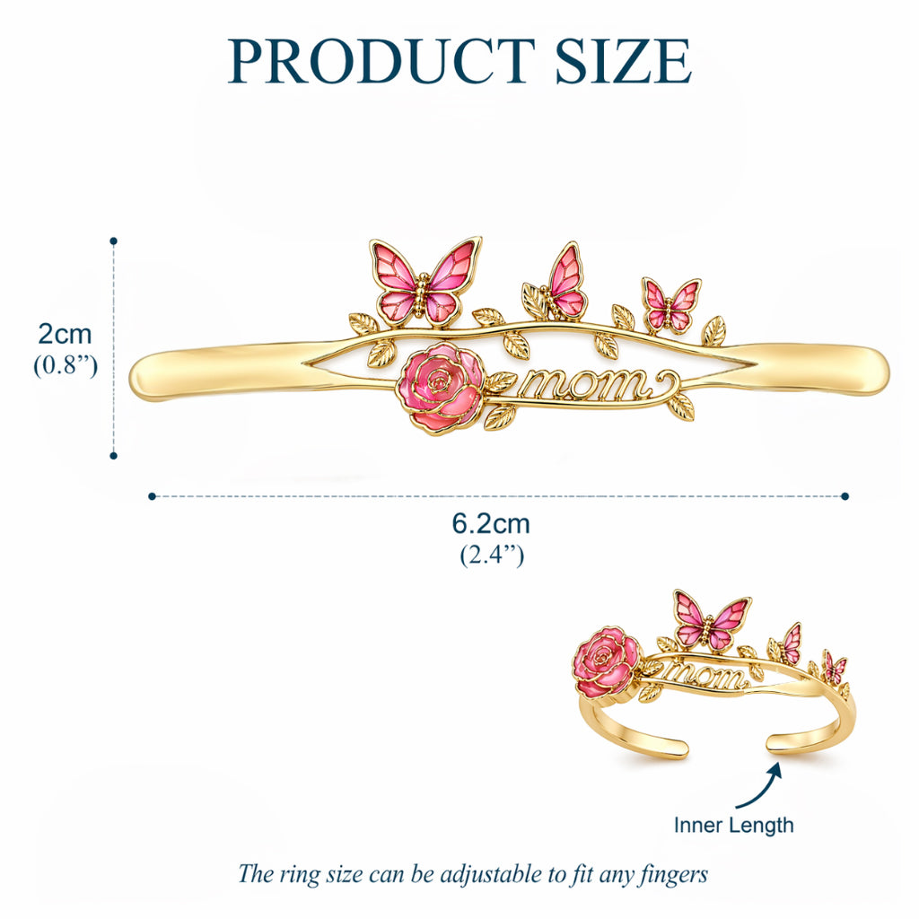 Cadeau Maman Magnifique - Bague Ajustable Personnalisée