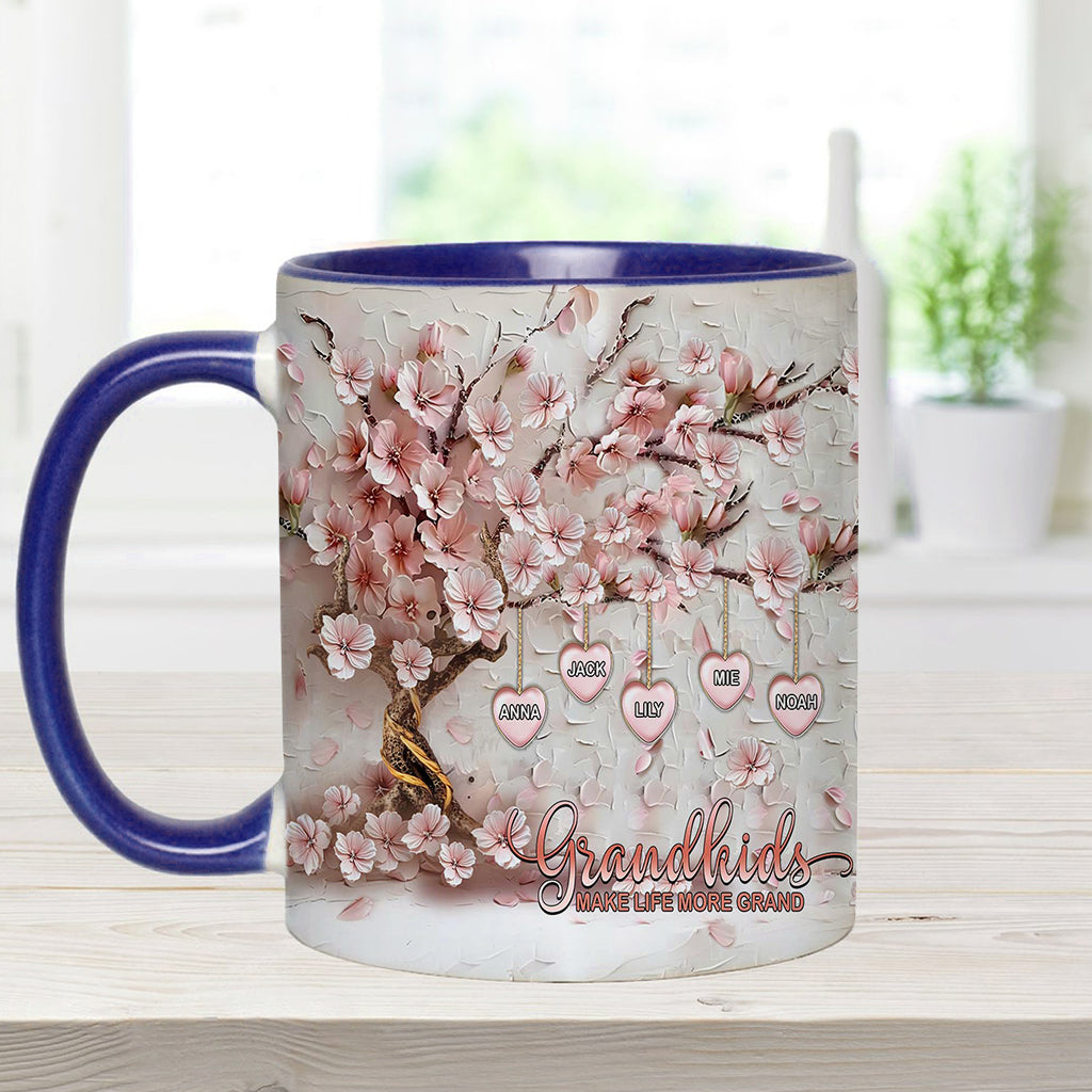 Les petits-enfants rendent la vie plus belle - Mug personnalisé pour grand-mère