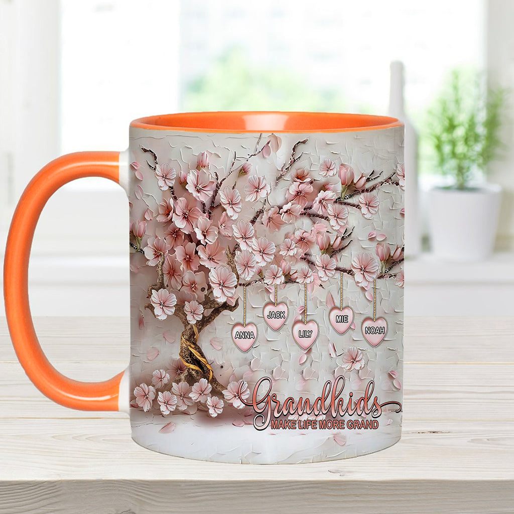 Les petits-enfants rendent la vie plus belle - Mug personnalisé pour grand-mère