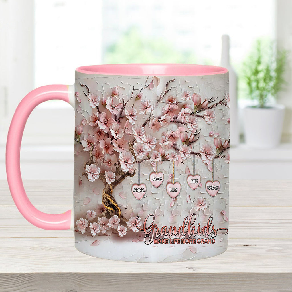 Les petits-enfants rendent la vie plus belle - Mug personnalisé pour grand-mère