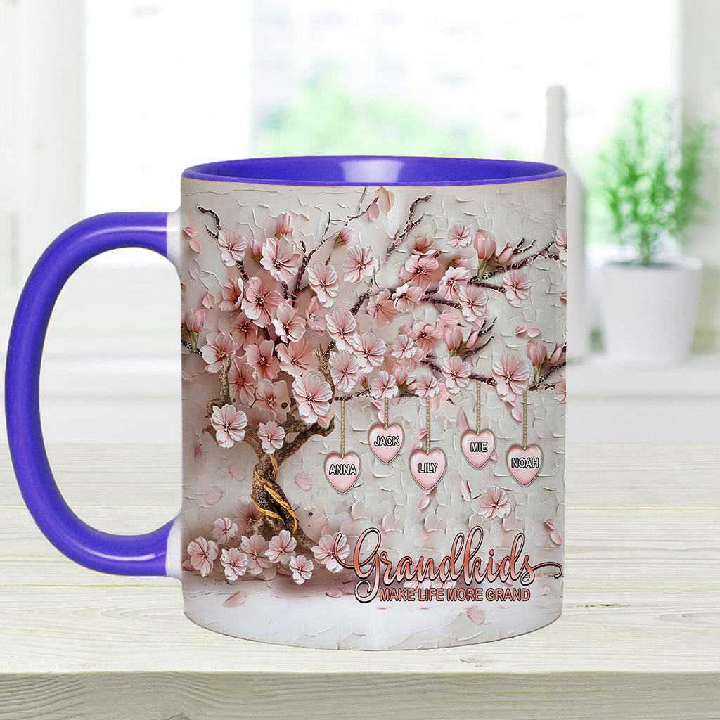 Les petits-enfants rendent la vie plus belle - Mug personnalisé pour grand-mère