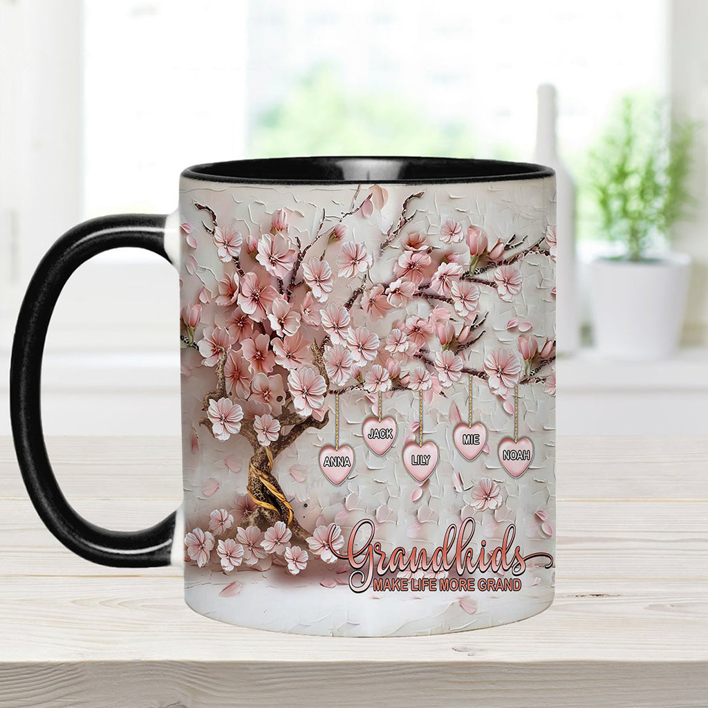 Les petits-enfants rendent la vie plus belle - Mug personnalisé pour grand-mère