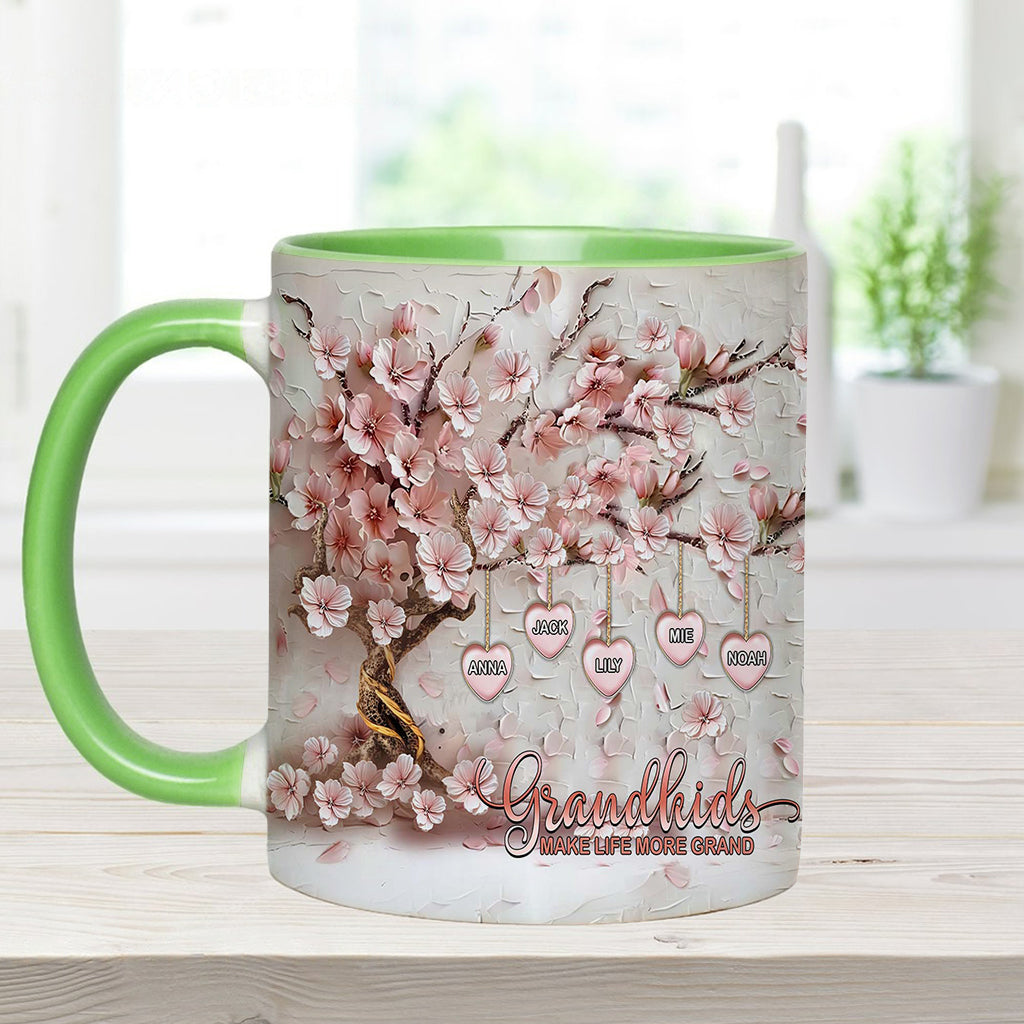 Les petits-enfants rendent la vie plus belle - Mug personnalisé pour grand-mère