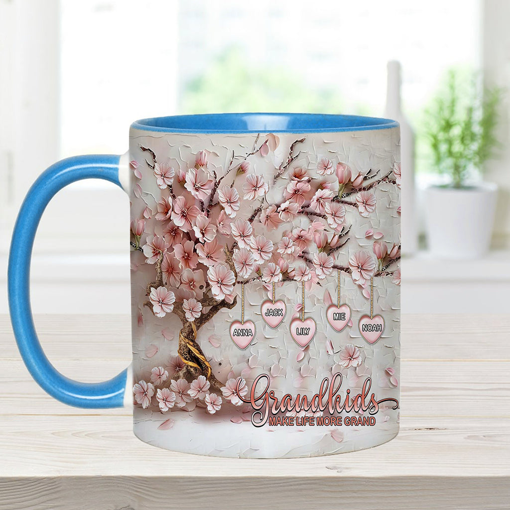 Les petits-enfants rendent la vie plus belle - Mug personnalisé pour grand-mère
